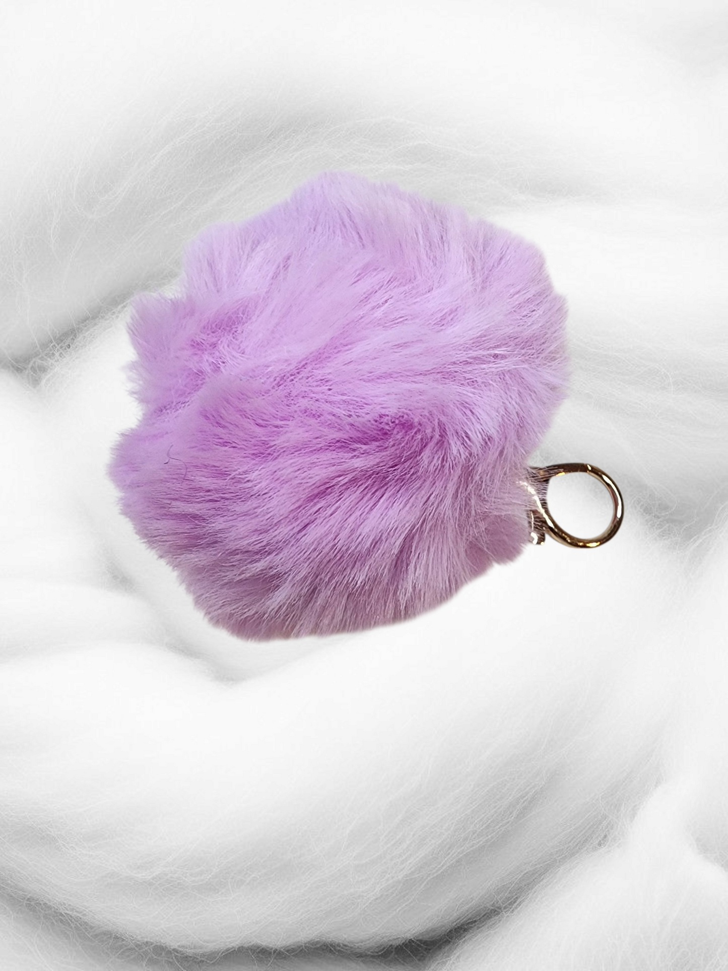 Mix Color Faux Fur Pom Pom Keychain