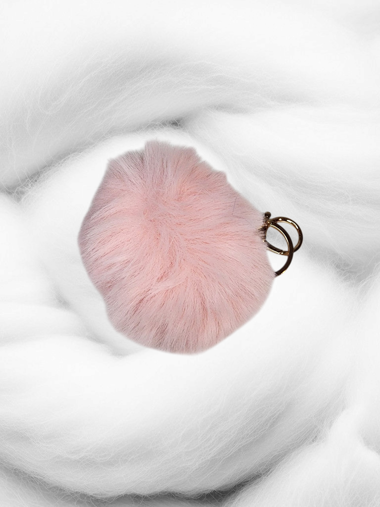 Mix Color Faux Fur Pom Pom Keychain