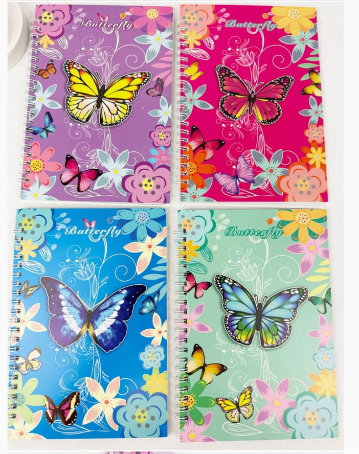 Colorful Butterfly Notebook (Purple)