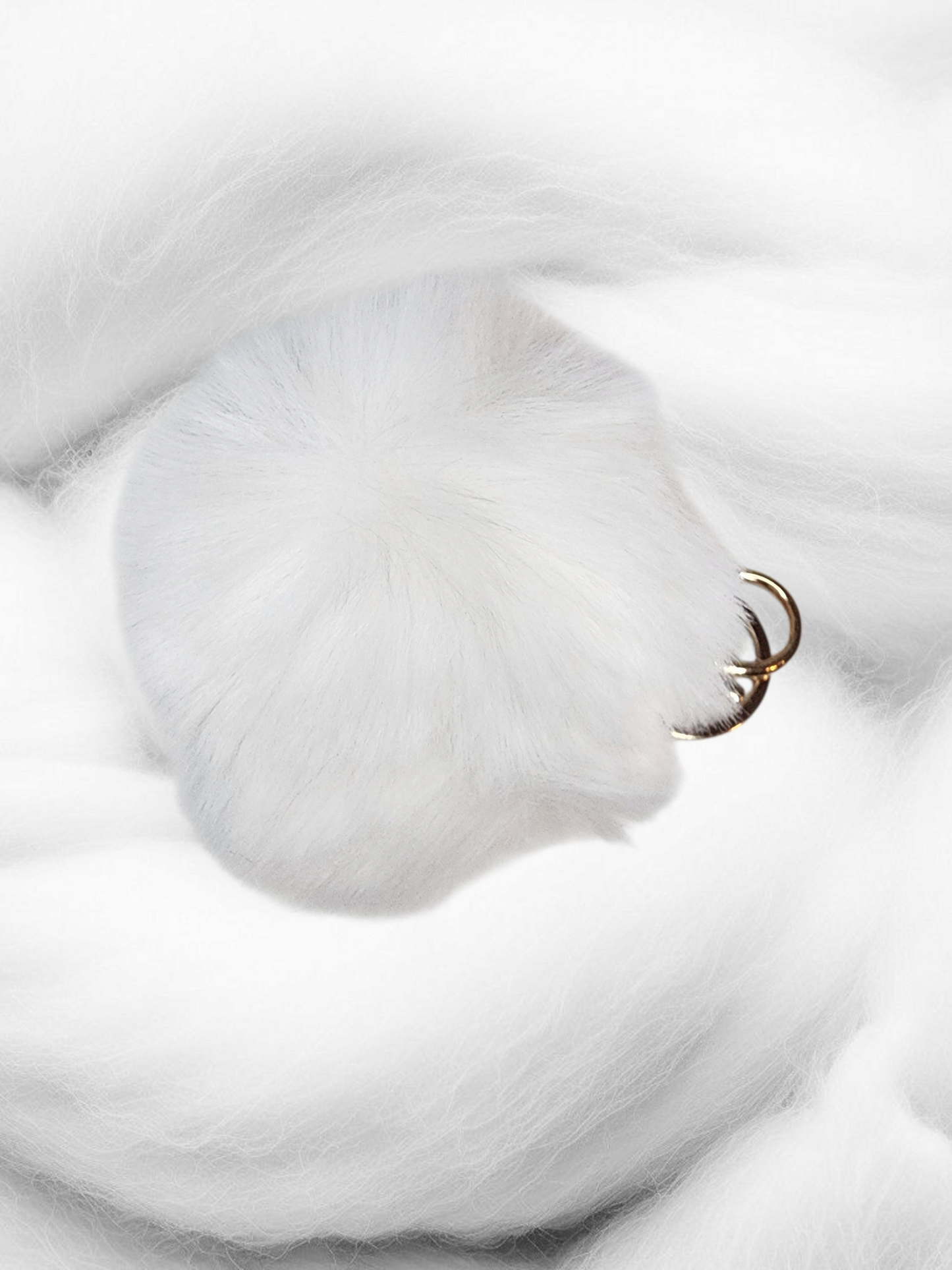 Mix Color Faux Fur Pom Pom Keychain
