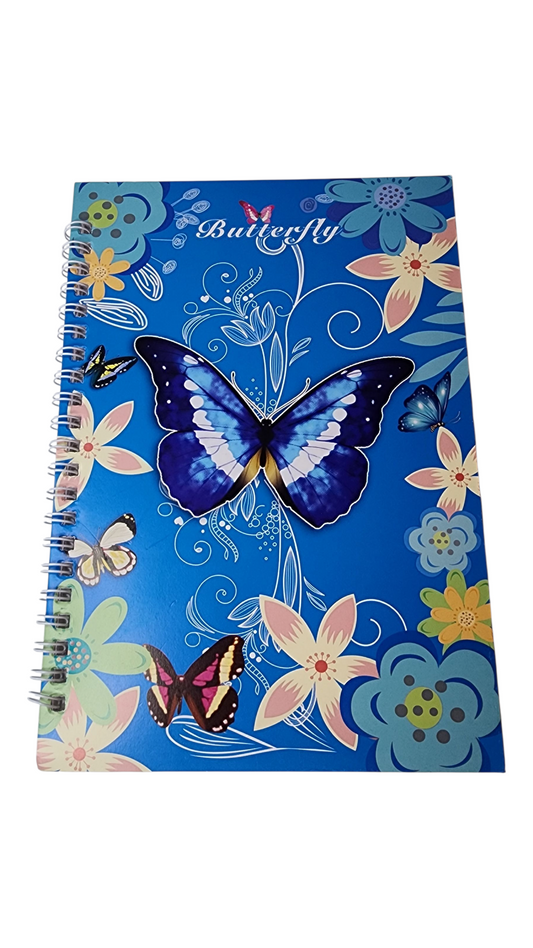 Colorful Butterfly Notebook (Blue)