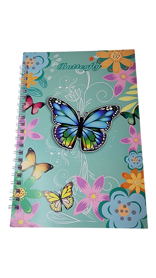 Colorful Butterfly Notebook (Green)