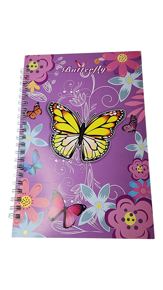 Colorful Butterfly Notebook (Purple)